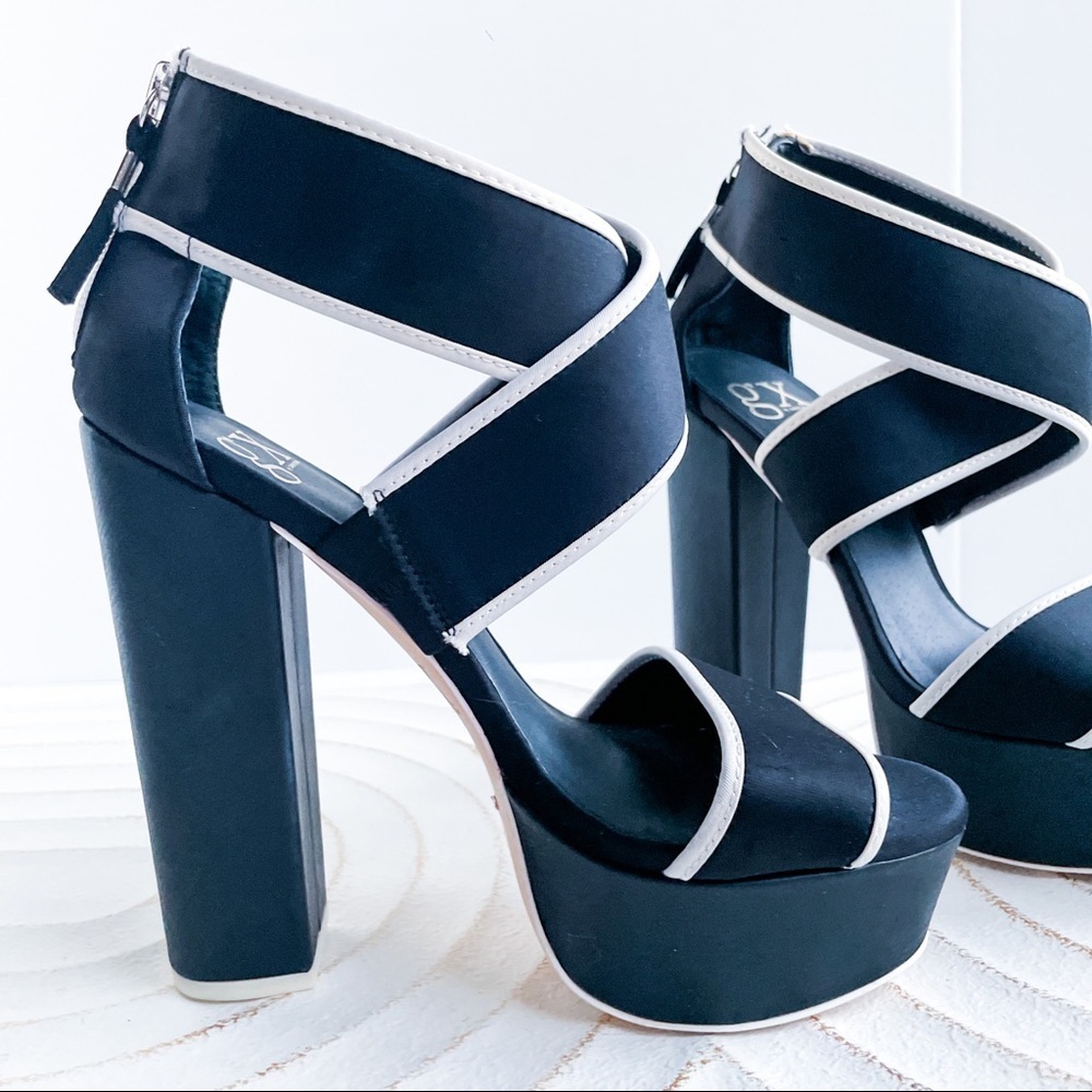GX by Gwen Stefani | Chunky Platform Black/White Heel Women's 6.5